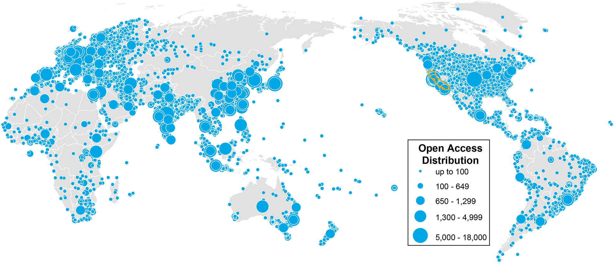 Open Access Usage Distribution