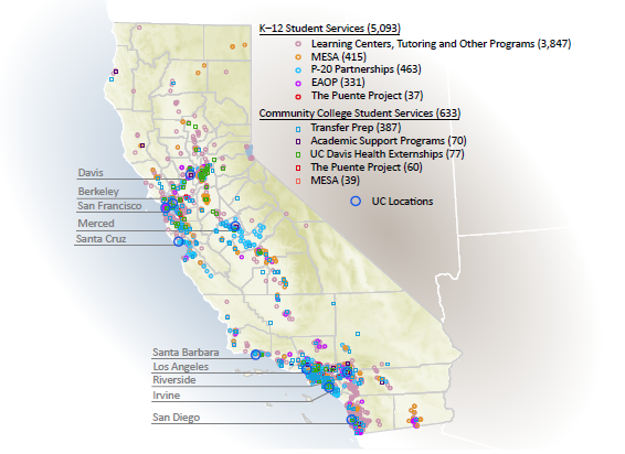 table showing UC’s share of degrees awarded in California, by discipline, Universitywide, 2014–15