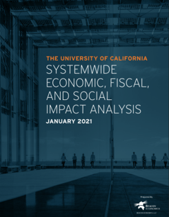 The economic impact of UC in California report cover